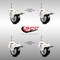 Service Caster 3.5 Inch 316SS Black Polyurethane Swivel 3/8 Inch Stem Caster Set Lock Brake SCC SS316TSTTL20S3514-PPUB-BLK-381615-4 - alternate 2